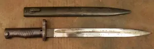 German Ersatz Original WWI Bayonet w/ Scabbard: EB49 (One Only)