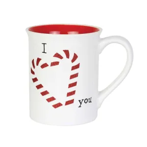 Glitter Candy Cane Mug