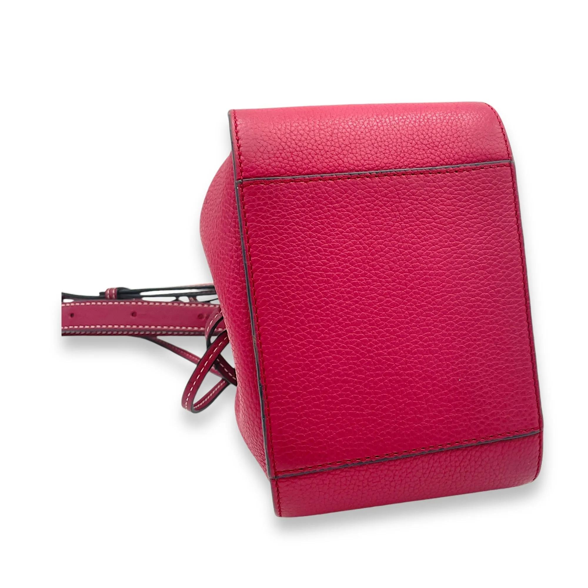 Hammock Mini Red Top Handle Bag in Calfskin, Silver hardware