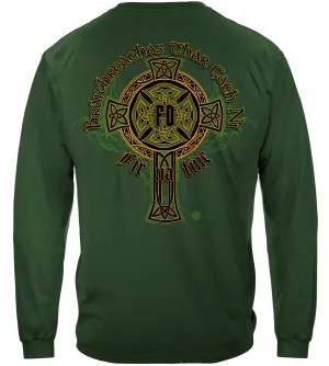 Irish Firefighter Gold Cross Long Sleeves