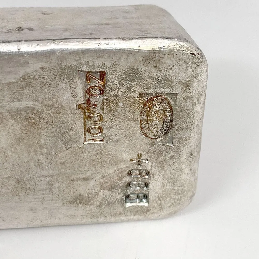 Johnson Matthey Canada 100 oz .999 Silver Bar w/ Serial Number