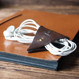 Leather Cord Holder x 2pcs #Dark Brown
