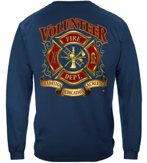 Long Sleeve Volunteer Firefighter T Shirt