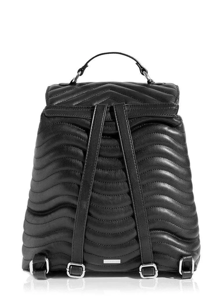 Lyla Quilted Black Backpack