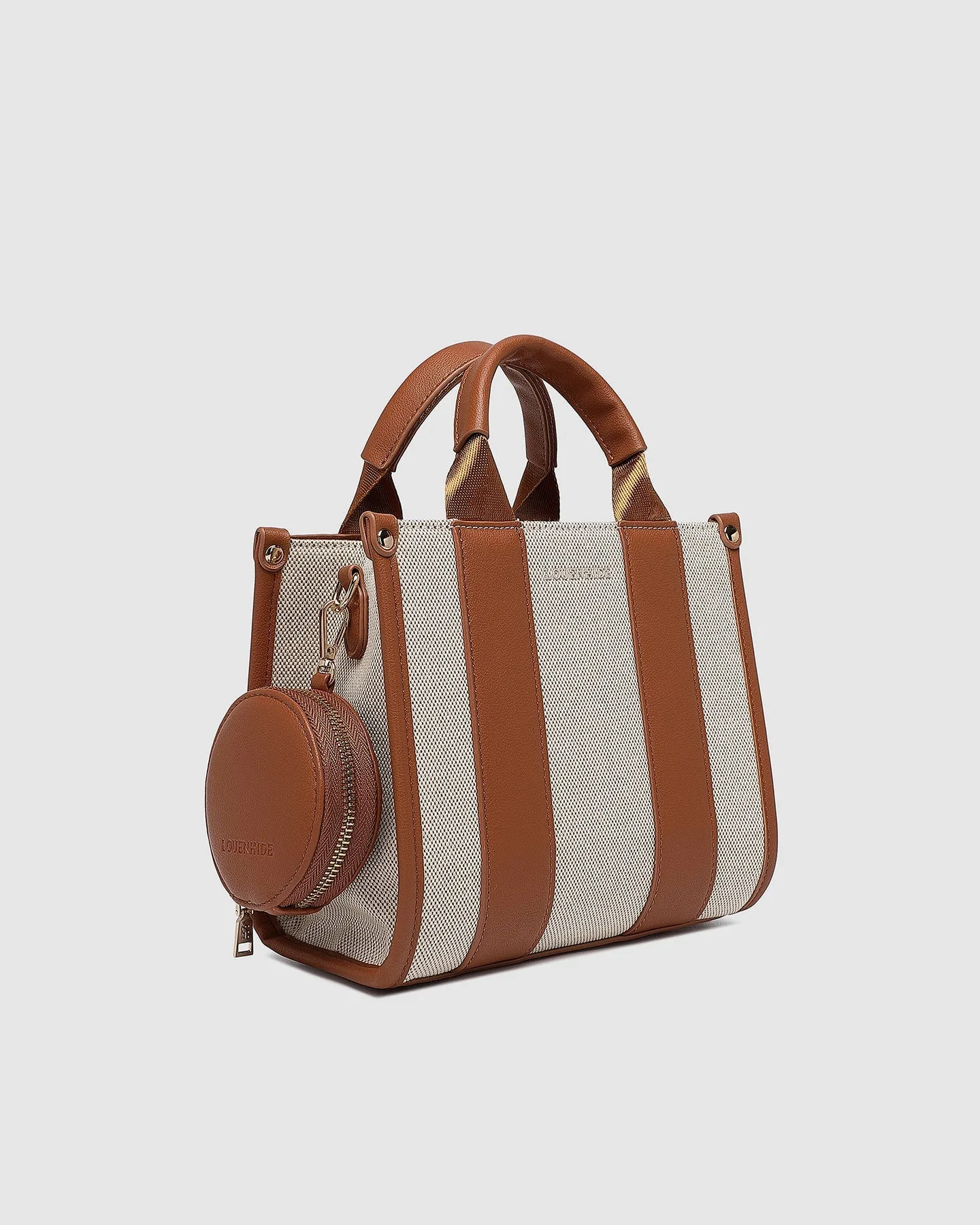 Manhattan Mini Tote Bag in Natural Canvas Tan by Louenhide