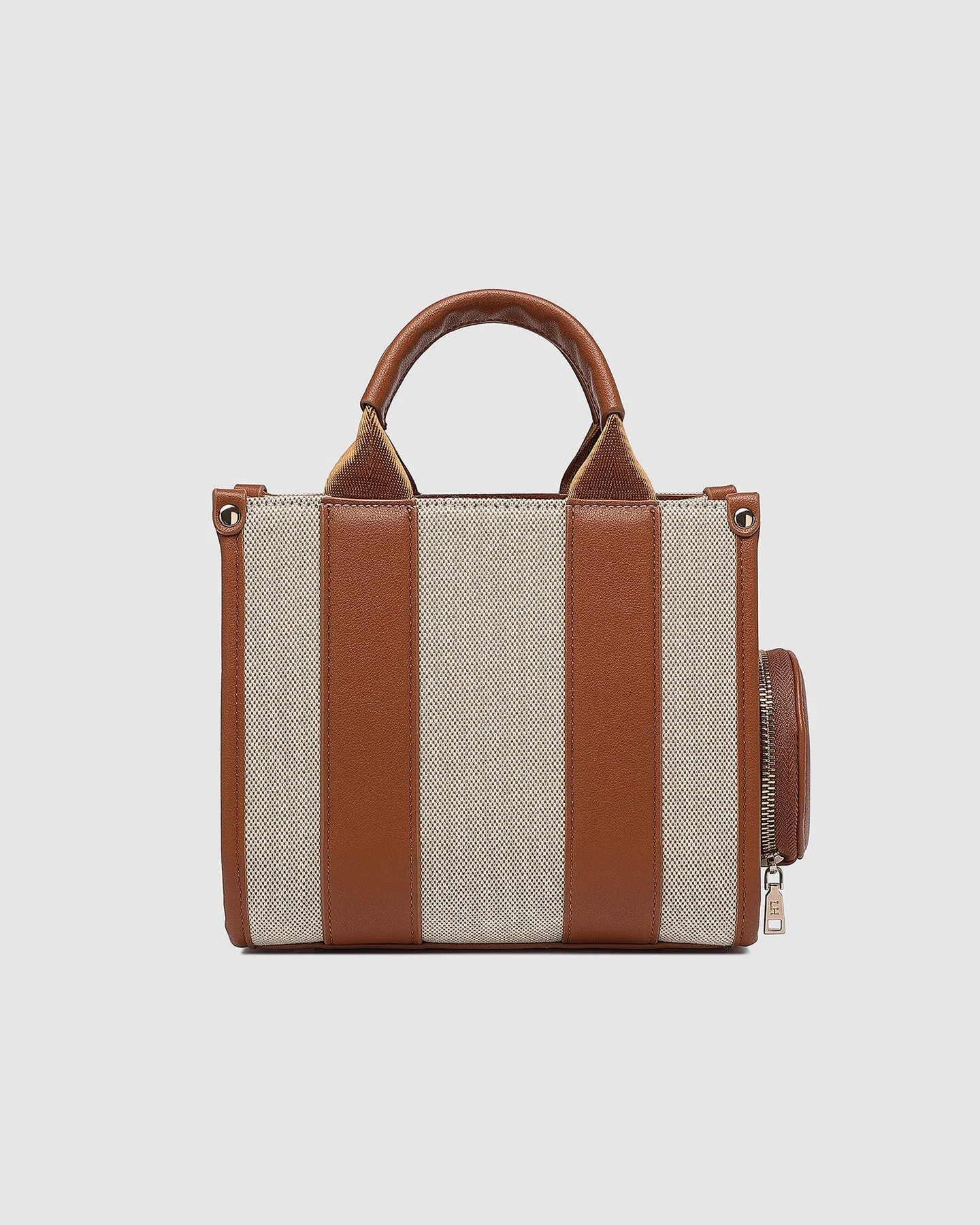 Manhattan Mini Tote Bag in Natural Canvas Tan by Louenhide