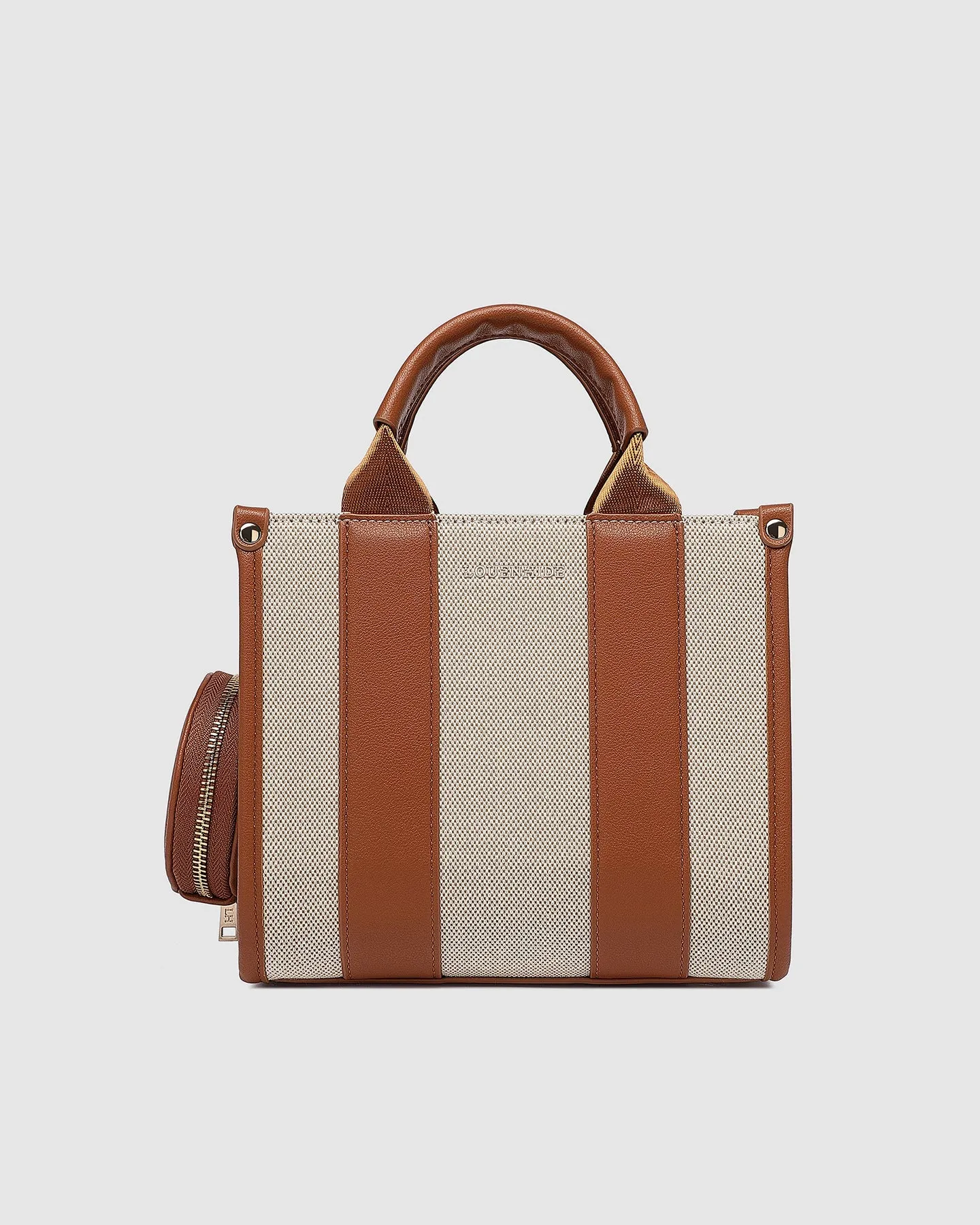 Manhattan Mini Tote Bag in Natural Canvas Tan by Louenhide