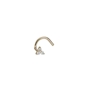 Maria Tash Diamond Trinity Left Nostril Screw 18K