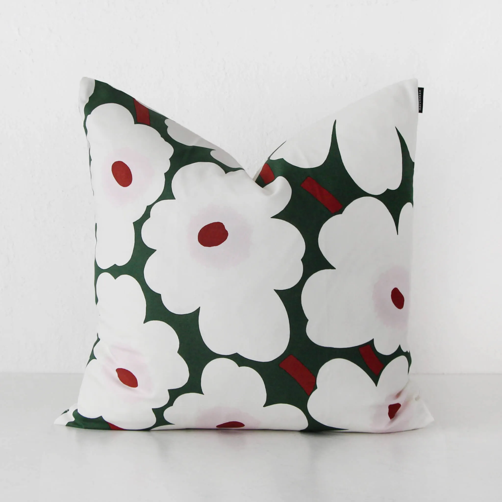 MARIMEKKO  |  PIENI UNIKKO CUSHION  |  50X50  |  DARK GREEN   OFF WHITE   LIGHT PINK
