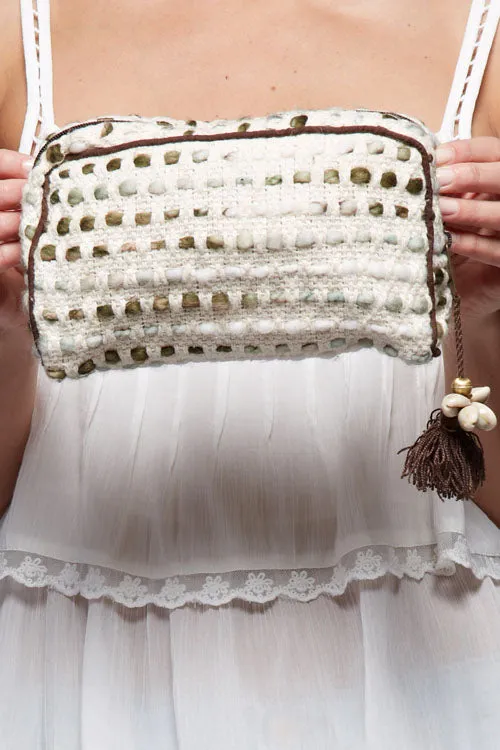 Marled Woven Makeup Bag