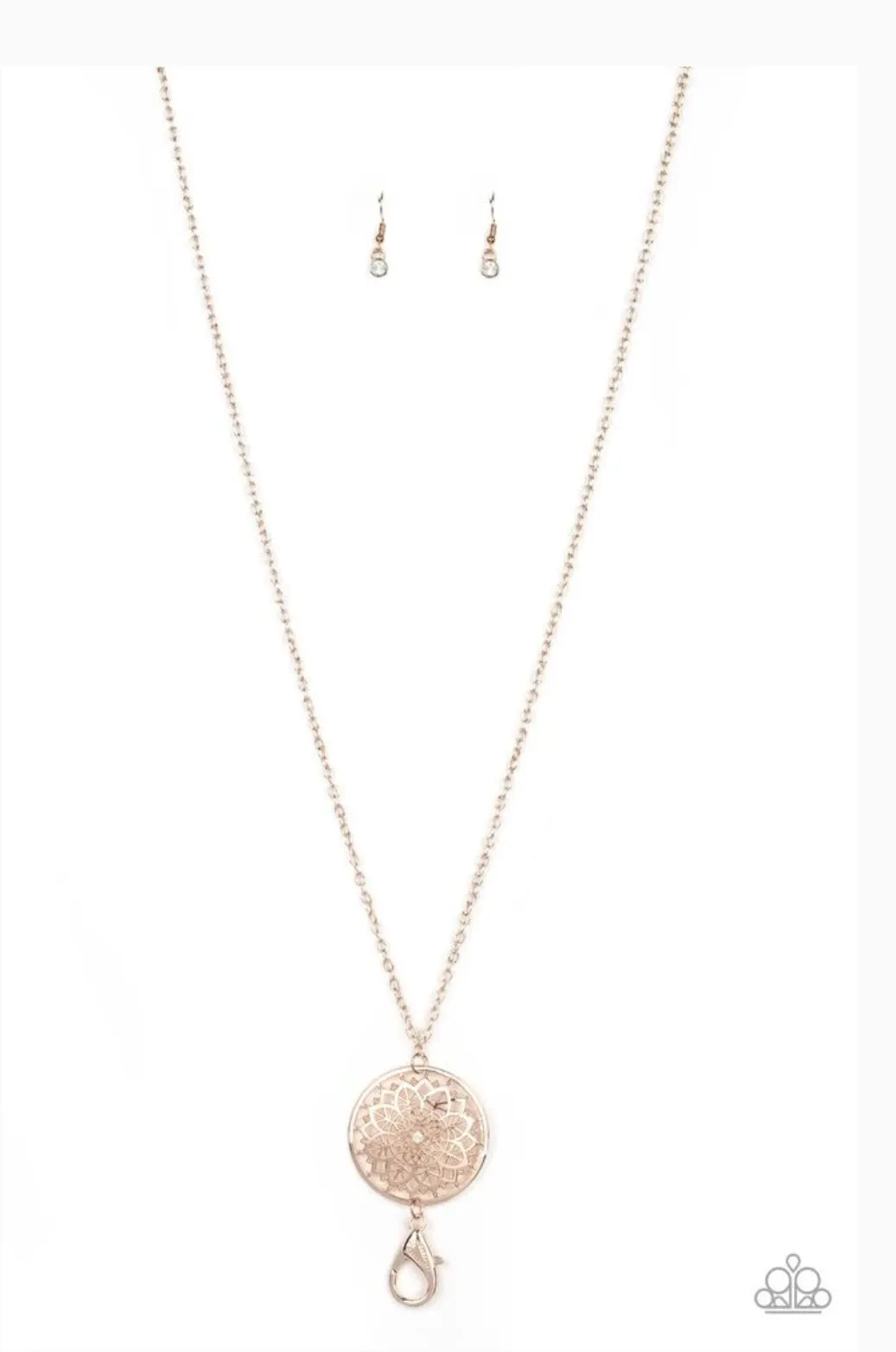 Marvelous in Mandalas Rose Gold Lanyard - Paparazzi  Accessories