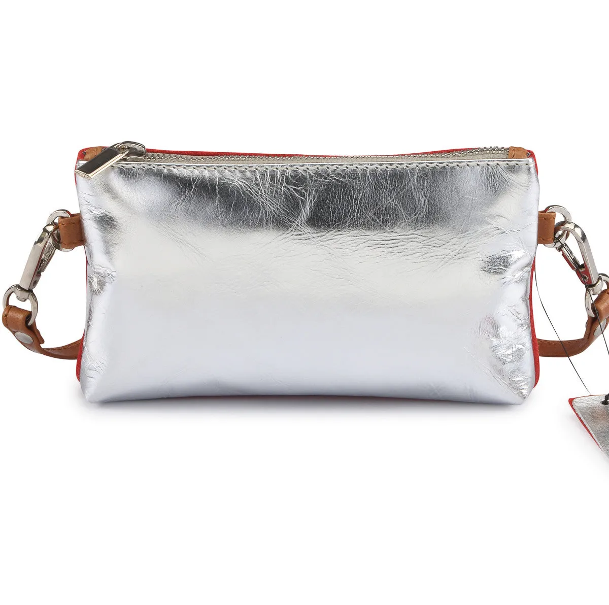 Metallic Rimor Apple Clutch Bag #LB76 silver