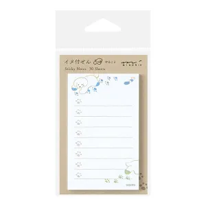 Midori To-do List Sticky Note - Dog White - 30 Sheets