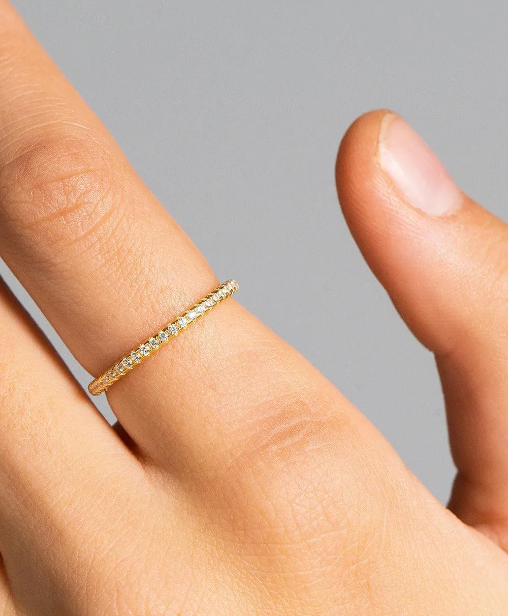 Mila Ring White 18ct Gold Plated