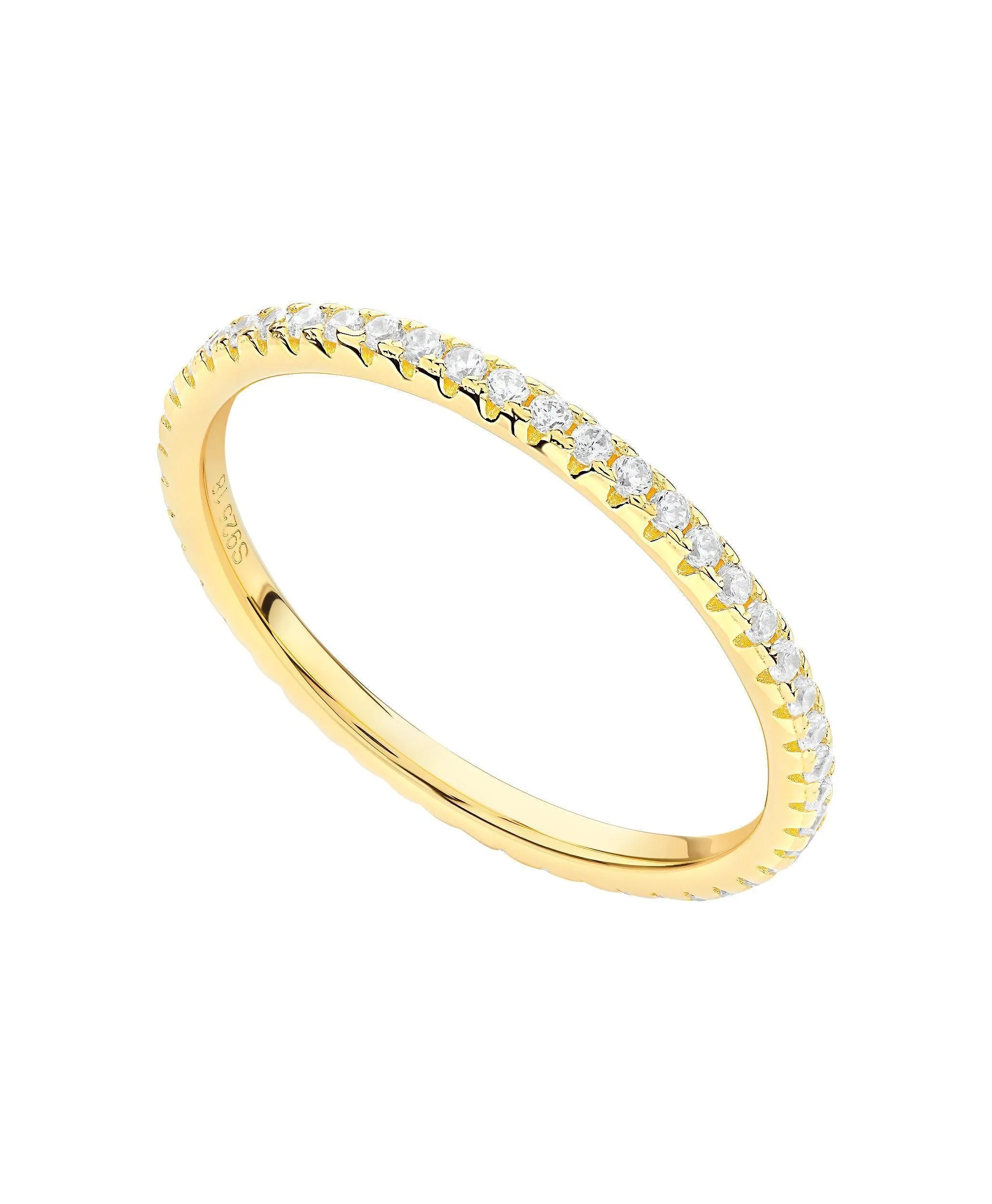 Mila Ring White 18ct Gold Plated