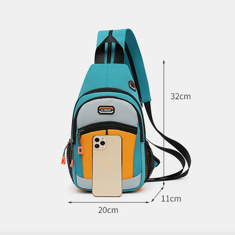Mini Shoulder Backpack Colorblock Crossbody Sling Bag Daypack for Women Men