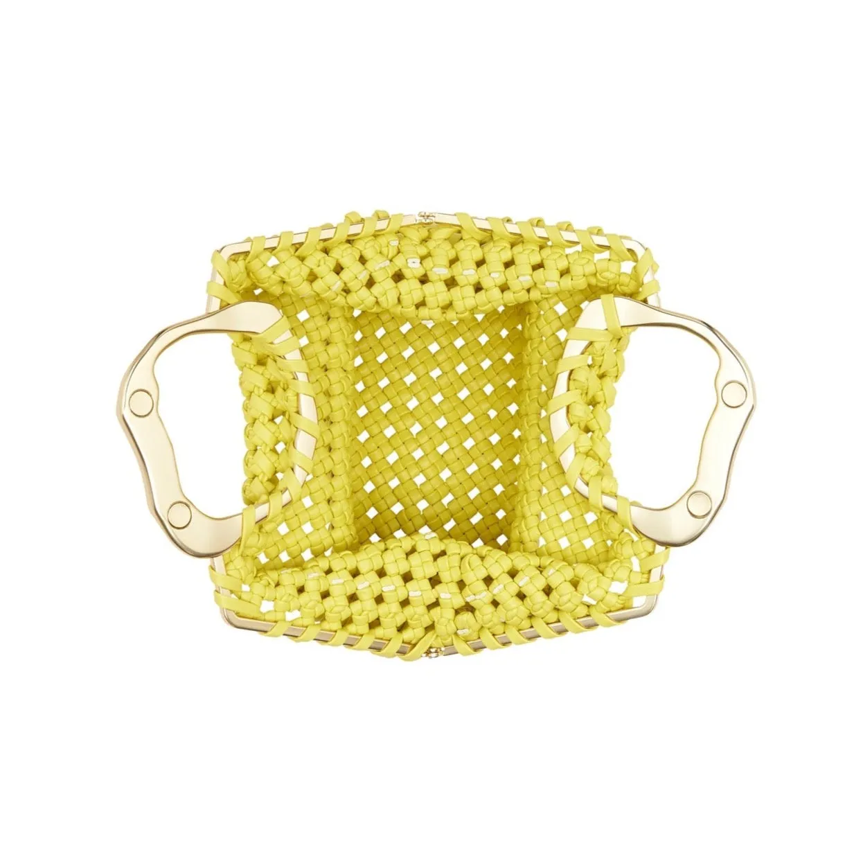 Mini Weave Clutch | Yellow Chartreuse