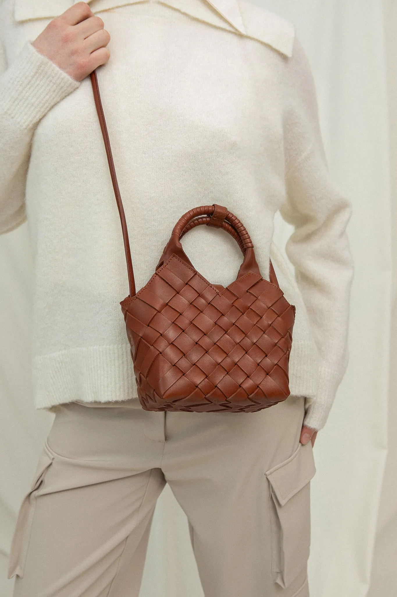 MISU MINI Dark Maroon Cross-body bag