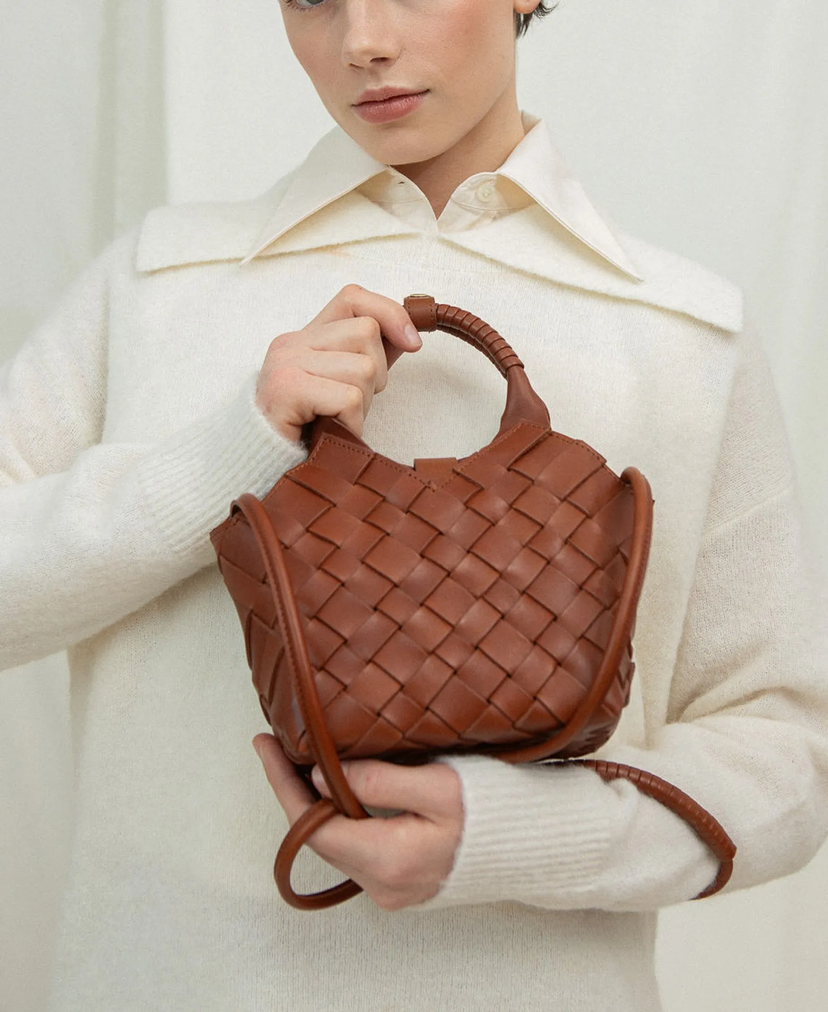 MISU MINI Dark Maroon Cross-body bag