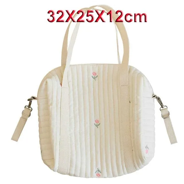 Mqtime Cartoon Bear Mommy Bag Large Capacity Mom Diaper Baby Stroller Bag Multifunction Women Shoulder Handbag Travel Diaper Bags