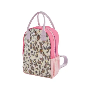 Mud Pie Girls Mini Vinyl Leopard Backpack