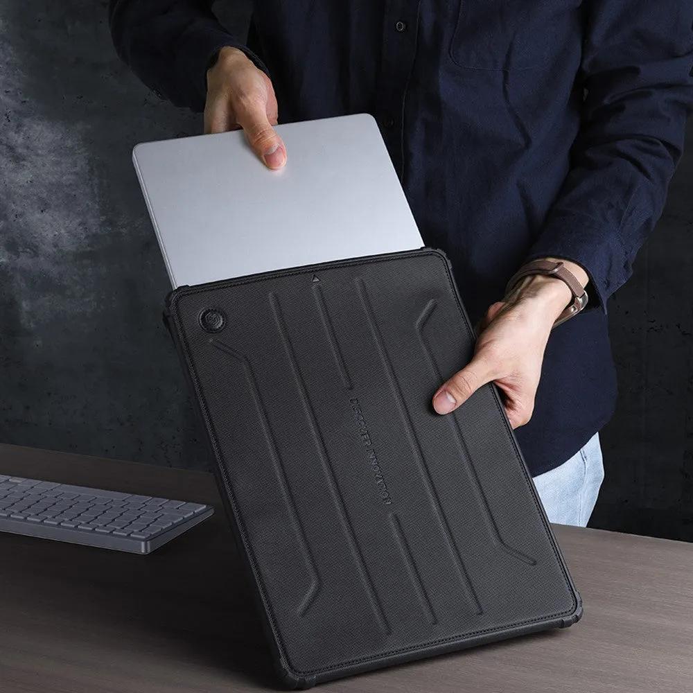 Nillkin - 16" Laptop / MacBook / Tablet / Notebook Bag Leather Sleeve with Magnetic Closure - Black