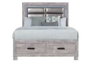 Nolan Grey Full Bed - Elegant Full Bed