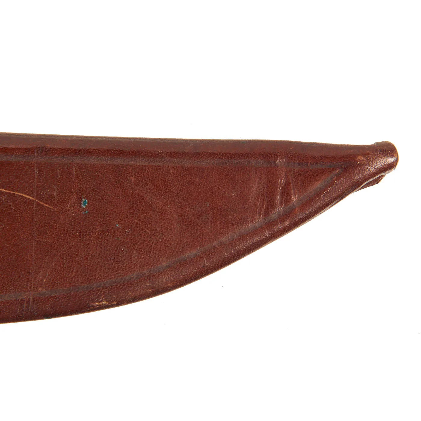 Original Australian WWII Large Cog Guard Knuckle Bowie Style Fighting Knife With Leather Scabbard