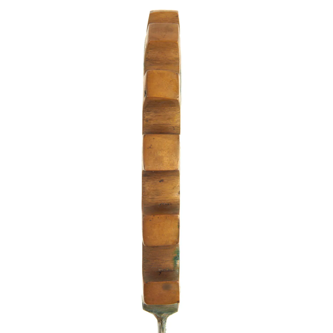 Original Australian WWII Large Cog Guard Knuckle Bowie Style Fighting Knife With Leather Scabbard