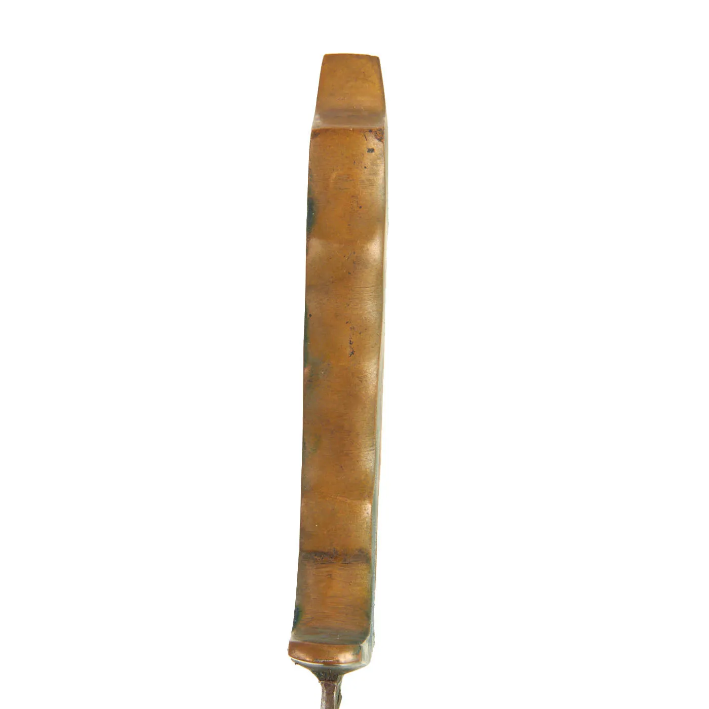 Original Australian WWII Large Cog Guard Knuckle Bowie Style Fighting Knife With Leather Scabbard