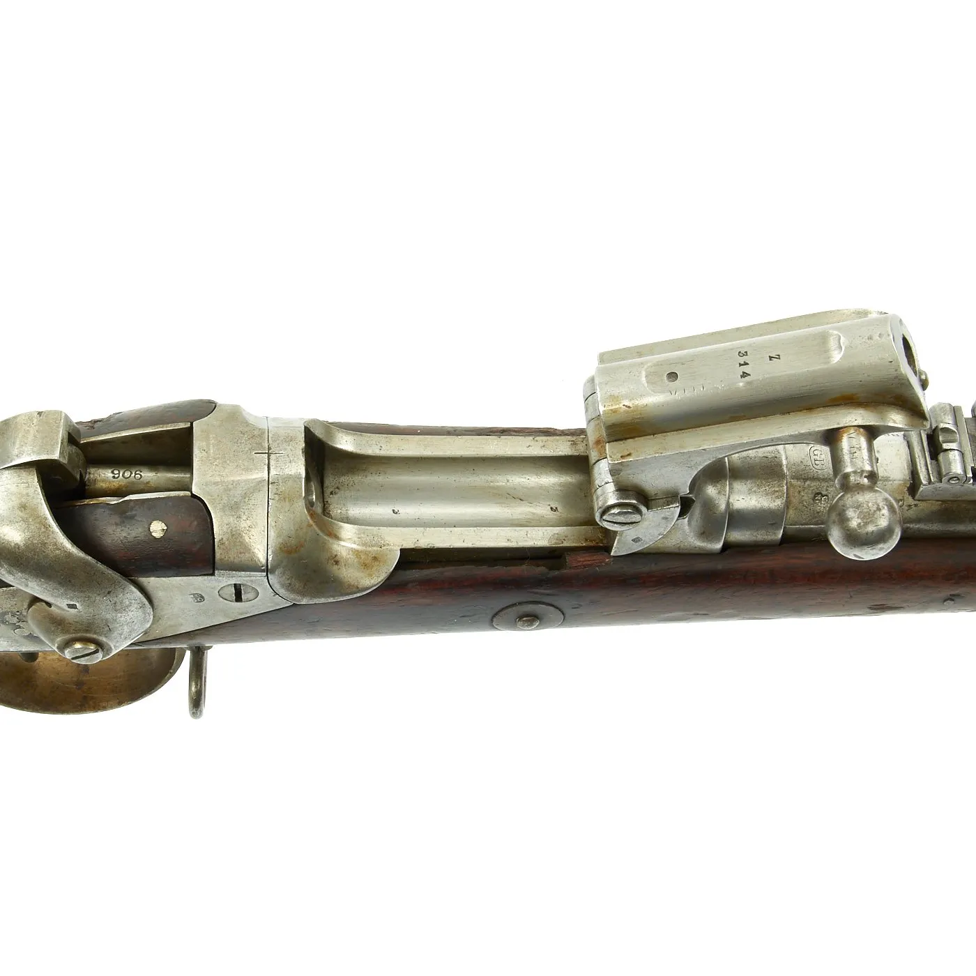 Original Belgian M-1867 Albini-Braendlin 11mm Infantry Rifle with External Hammer - dated 1868