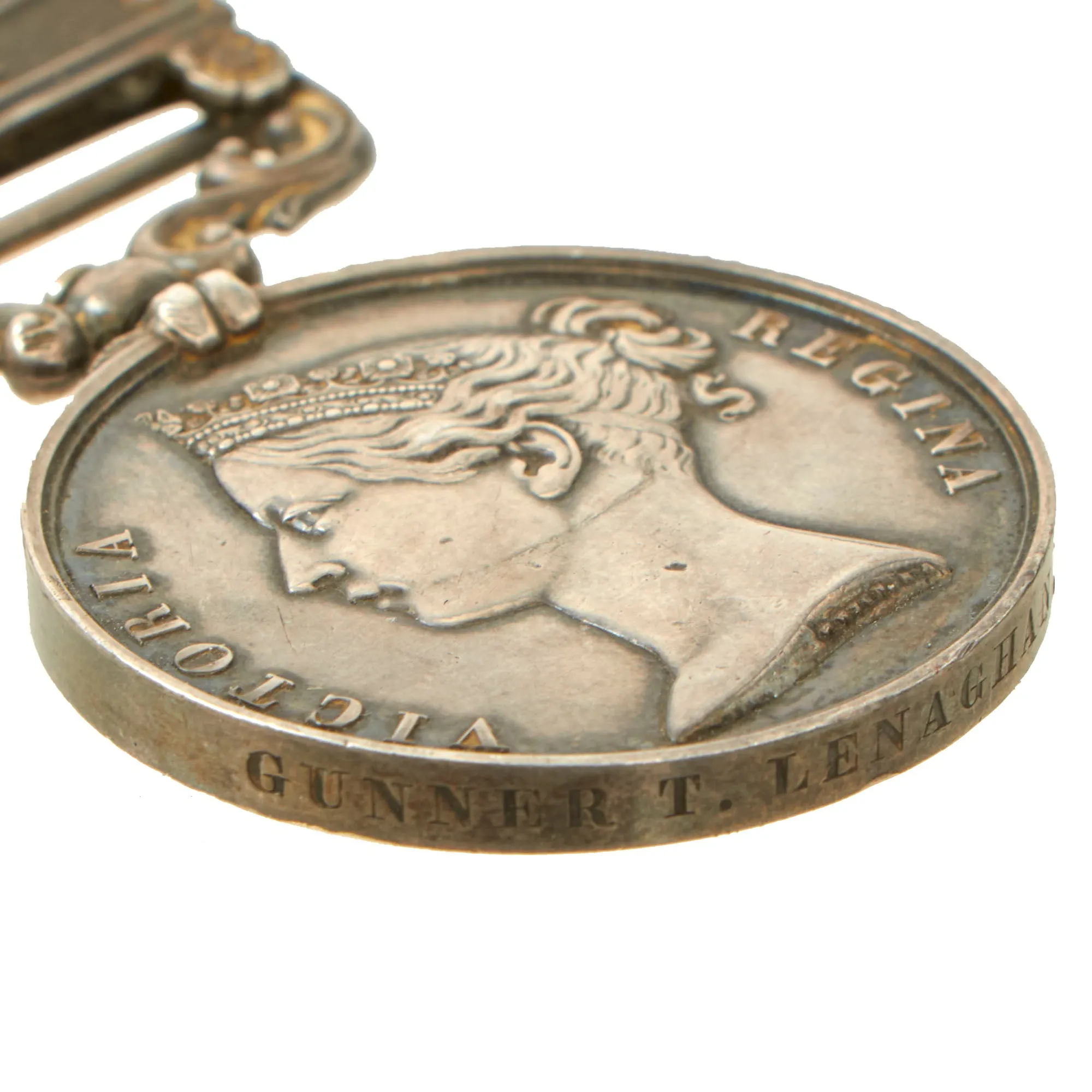 Original British Anglo-Persian War 1854 India General Service Medal with Persia Bar Named to Gunner T. Lenaghan, Artillery