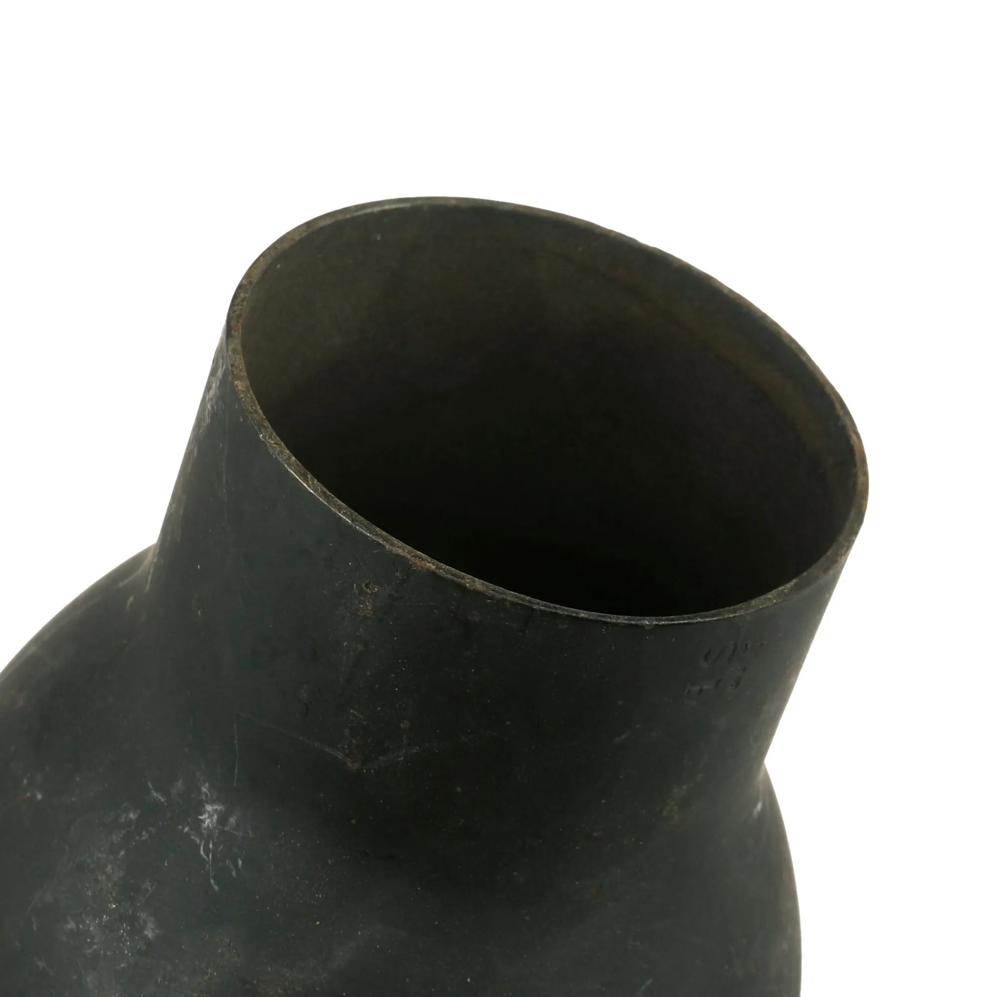 Original British WWI Pair of Vickers MMG Parabolic Flash Hider - Shrapnel Battle Damage