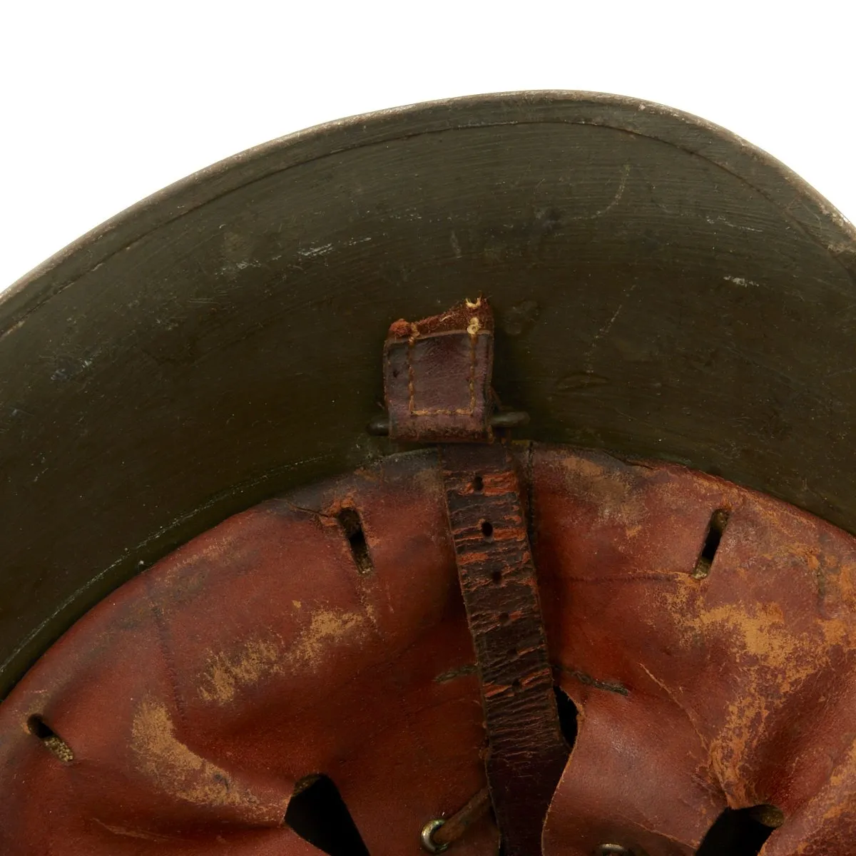 Original Danish WWI Model 1923 Steel Army Helmet with Helmet Badge
