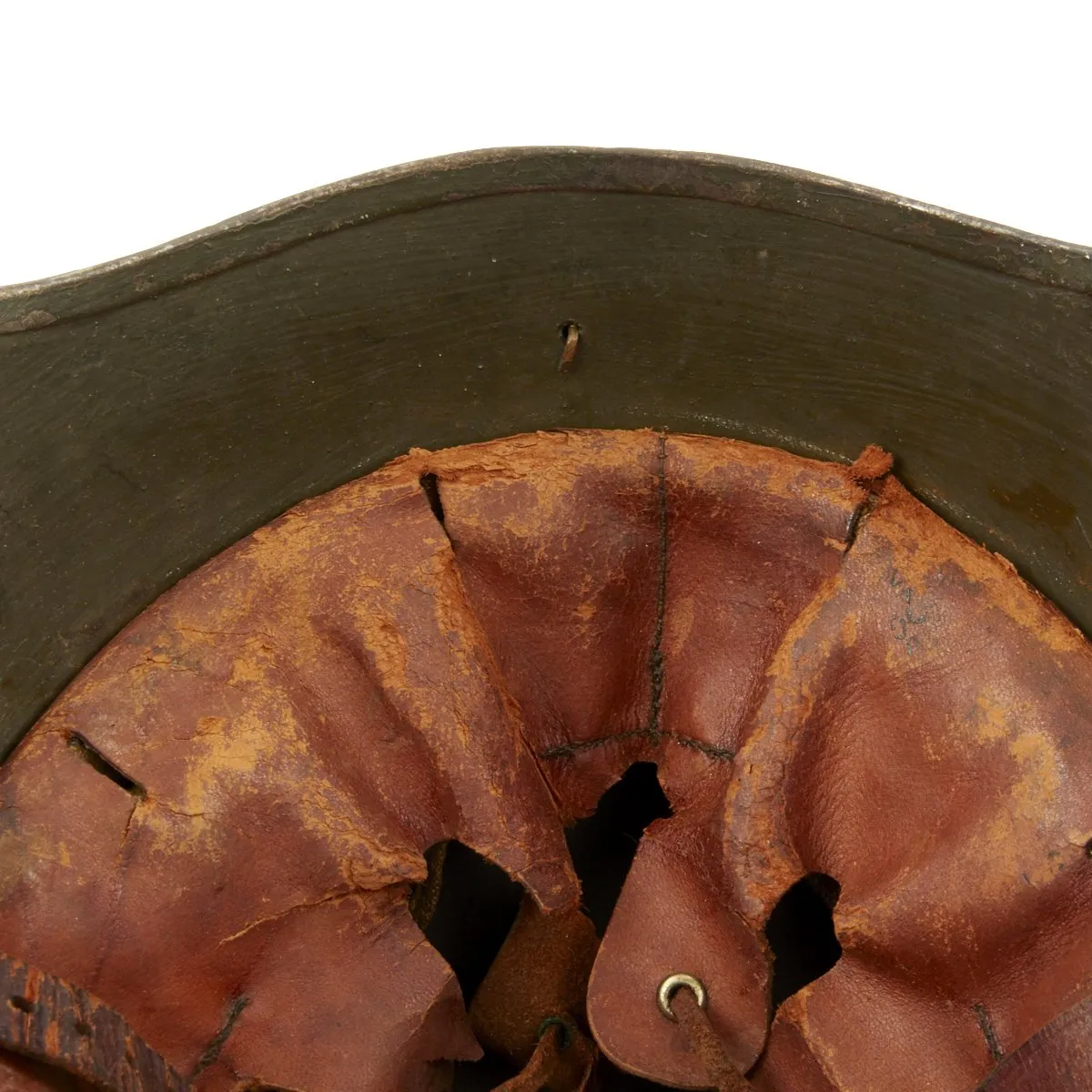 Original Danish WWI Model 1923 Steel Army Helmet with Helmet Badge