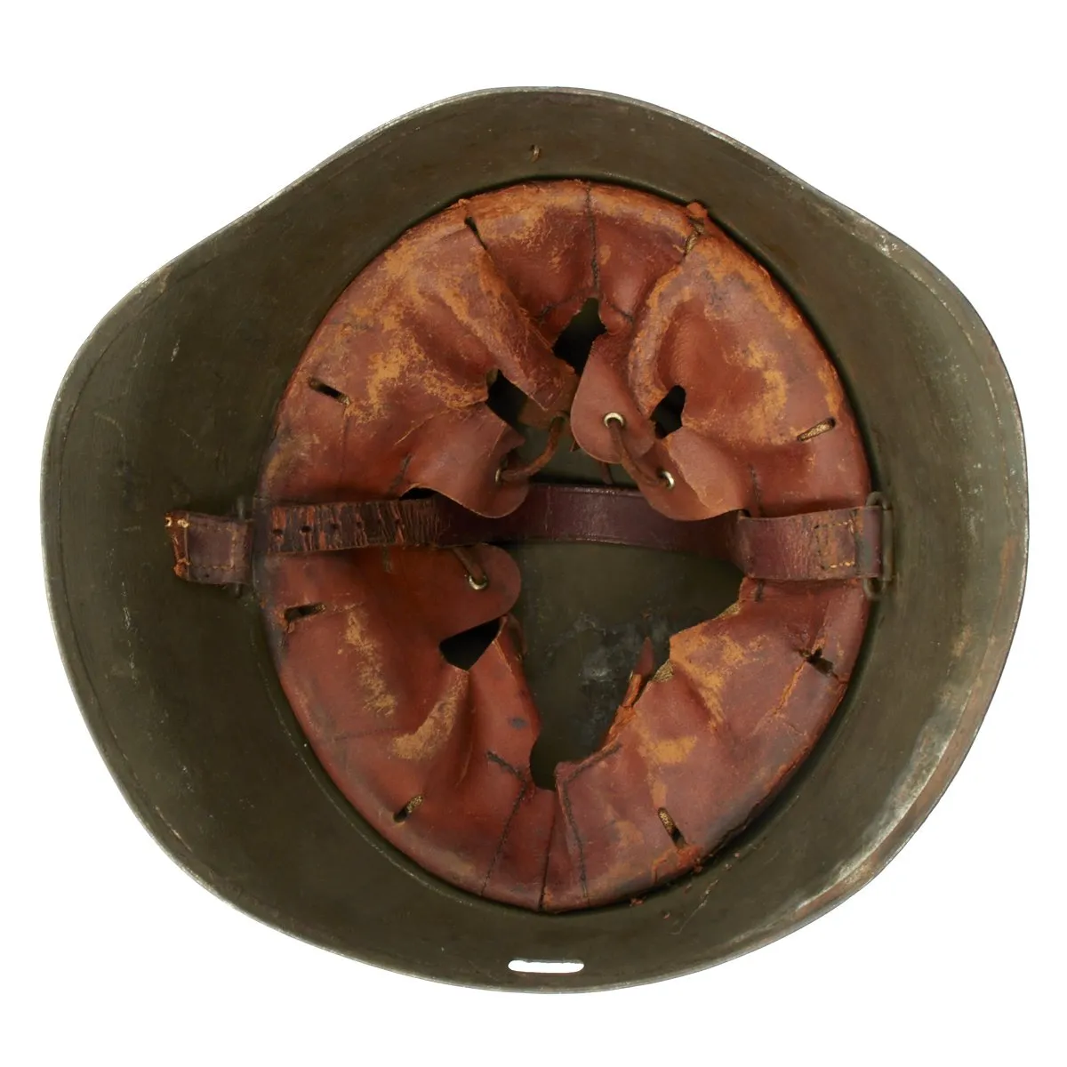 Original Danish WWI Model 1923 Steel Army Helmet with Helmet Badge