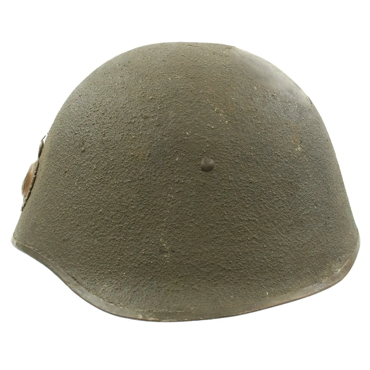 Original Danish WWI Model 1923 Steel Army Helmet with Helmet Badge