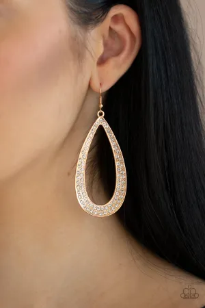 Paparazzi Diamond Distraction Earrings Gold