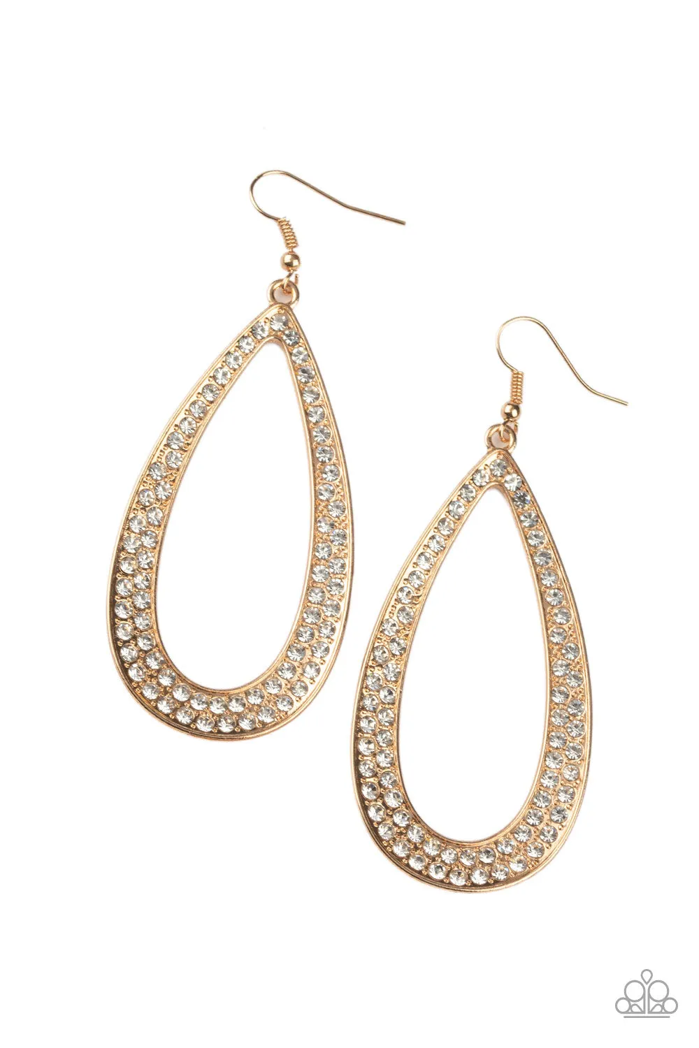 Paparazzi Diamond Distraction Earrings Gold