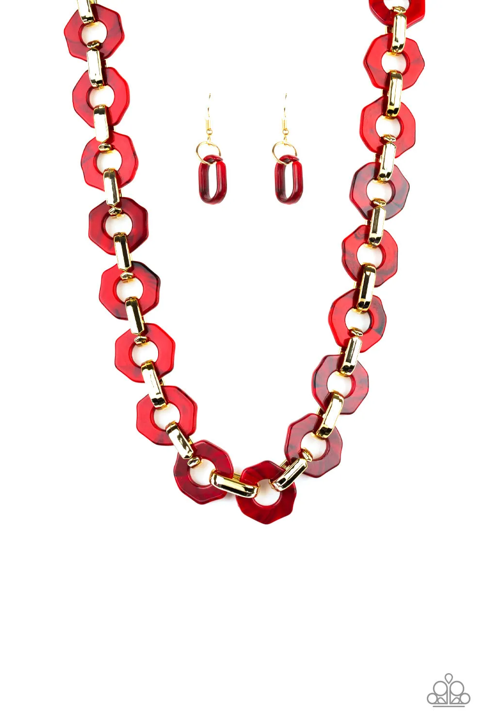 Paparazzi Fashionista Fever Necklace Red