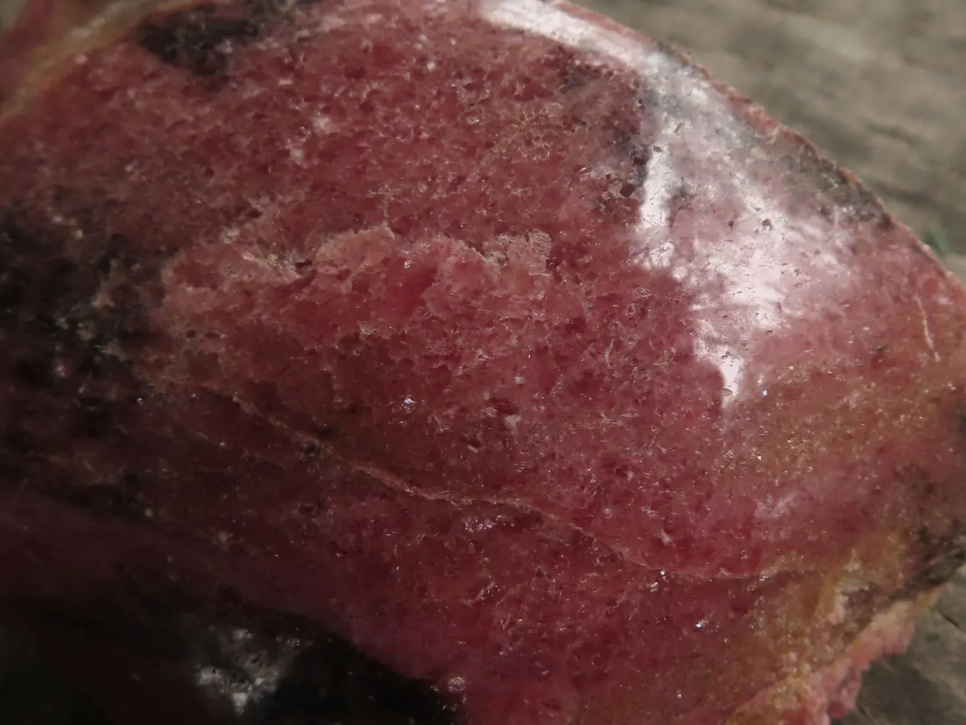 Polished One Side Natural Rhodonite Free Forms x 5 From Madagascar