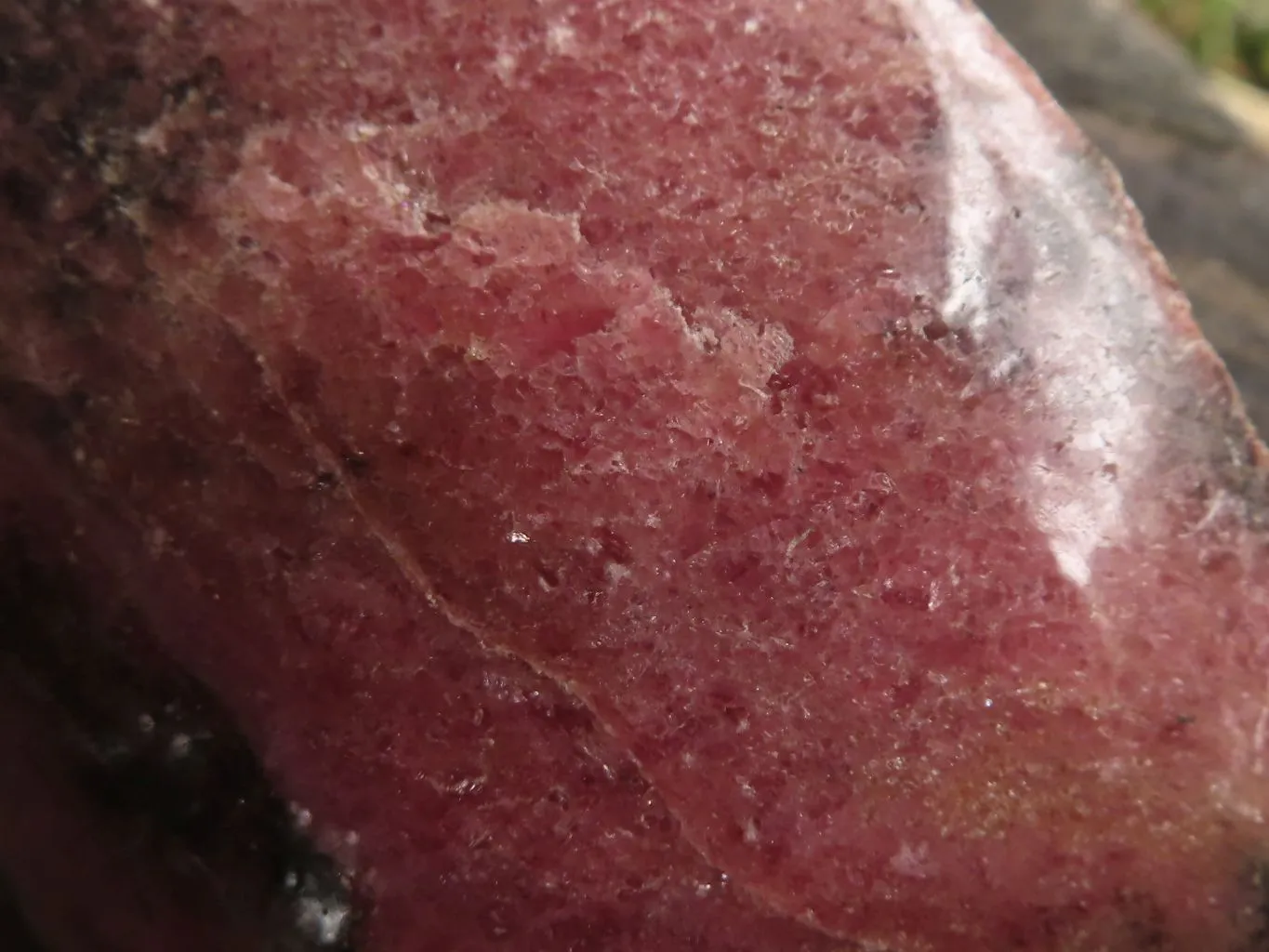 Polished One Side Natural Rhodonite Free Forms x 5 From Madagascar