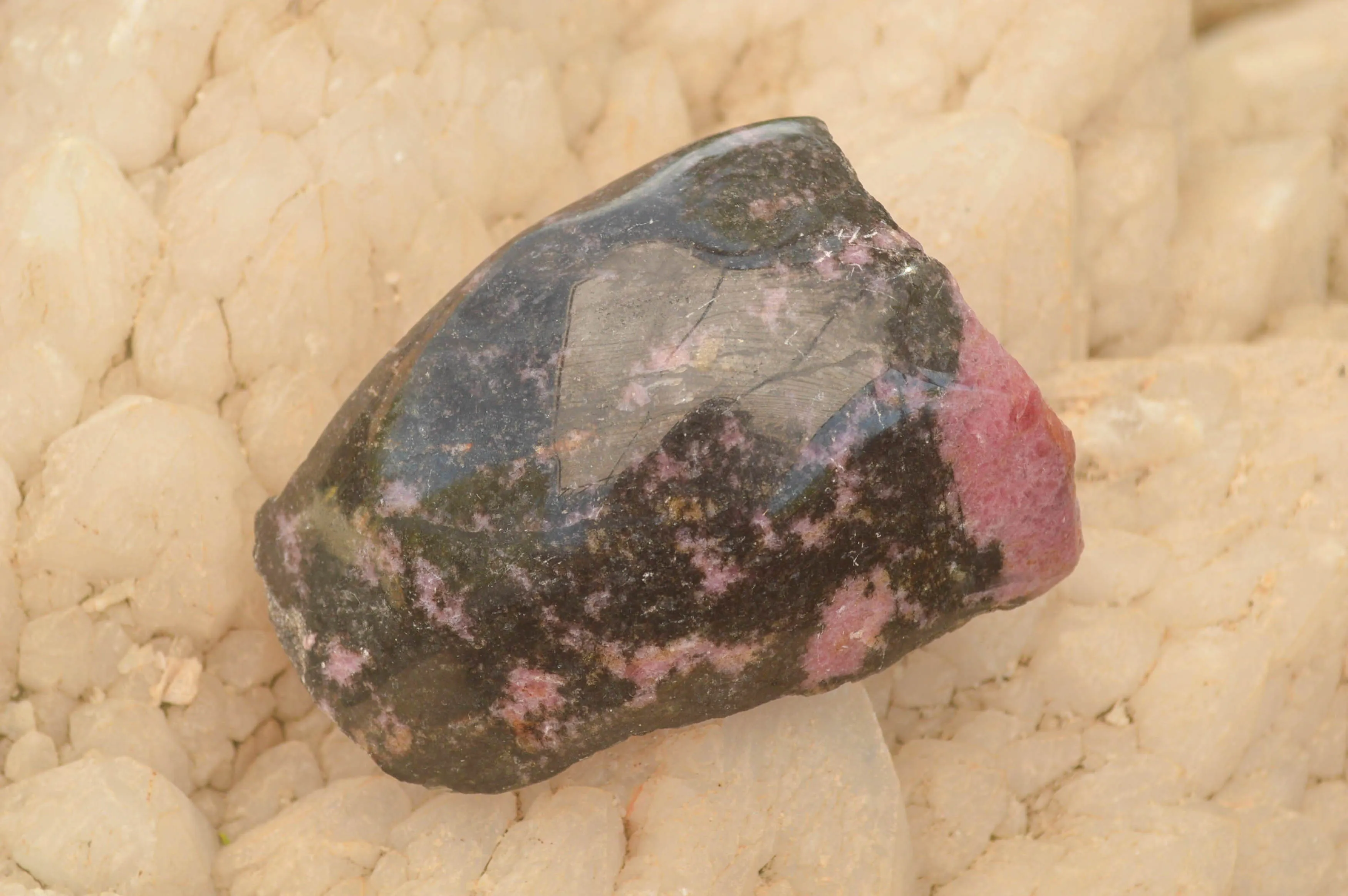Polished Pink Rhodonite Free Forms x 4 From Madagascar