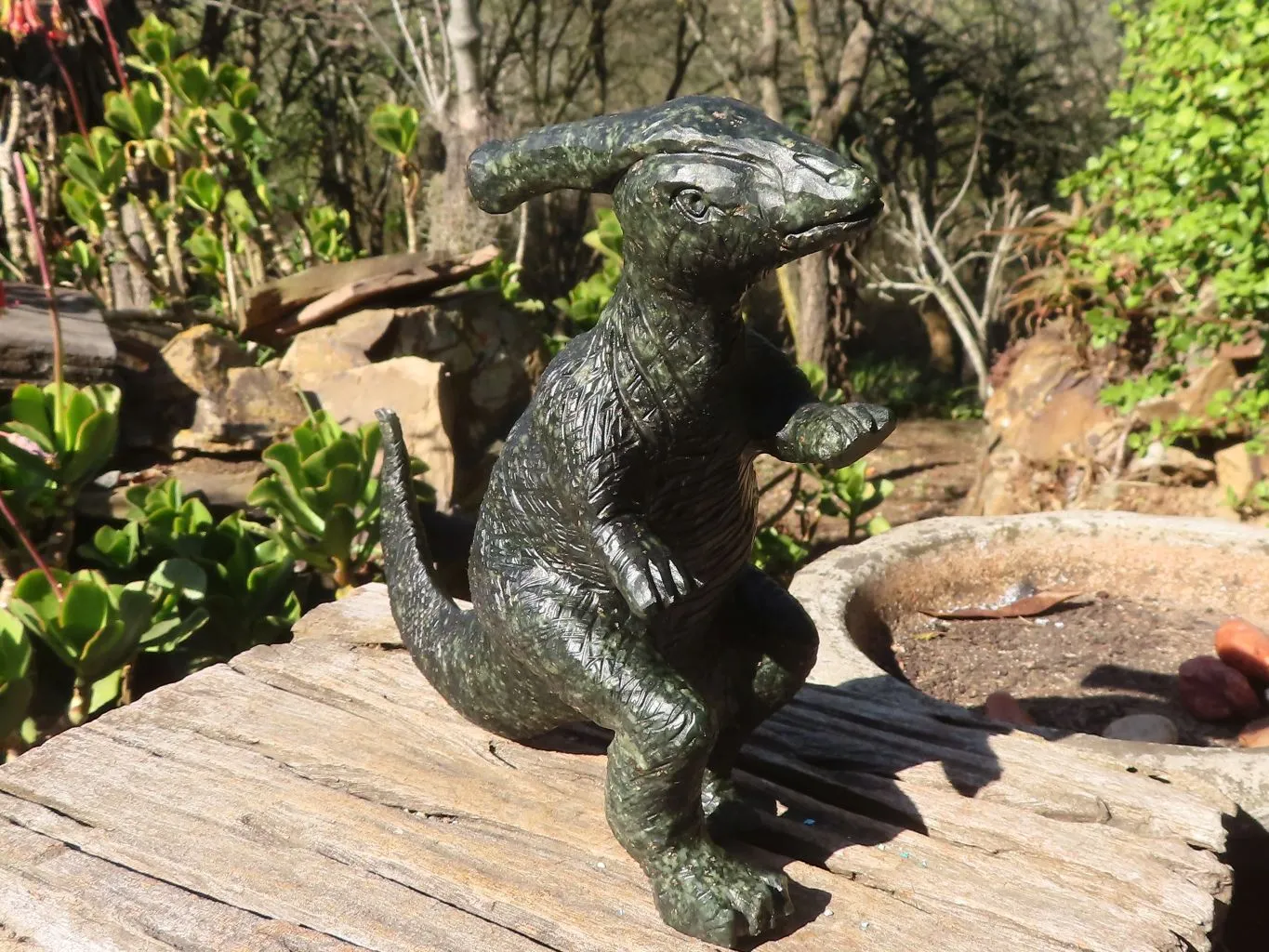 Polished Serpentine Dinosaur Carving x 1 From Zimbabwe