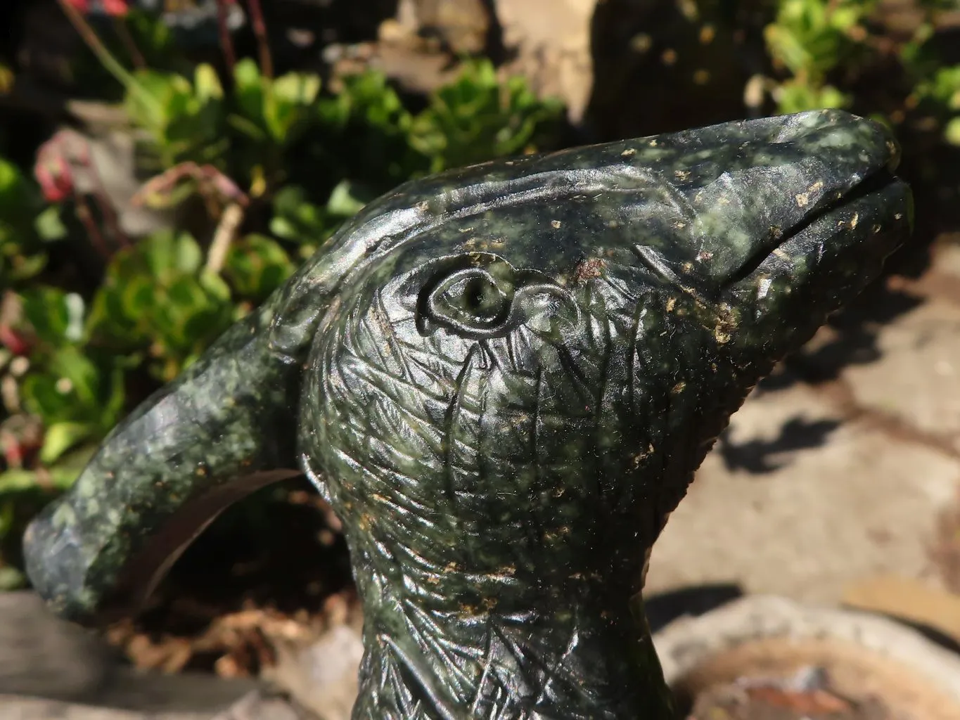 Polished Serpentine Dinosaur Carving x 1 From Zimbabwe