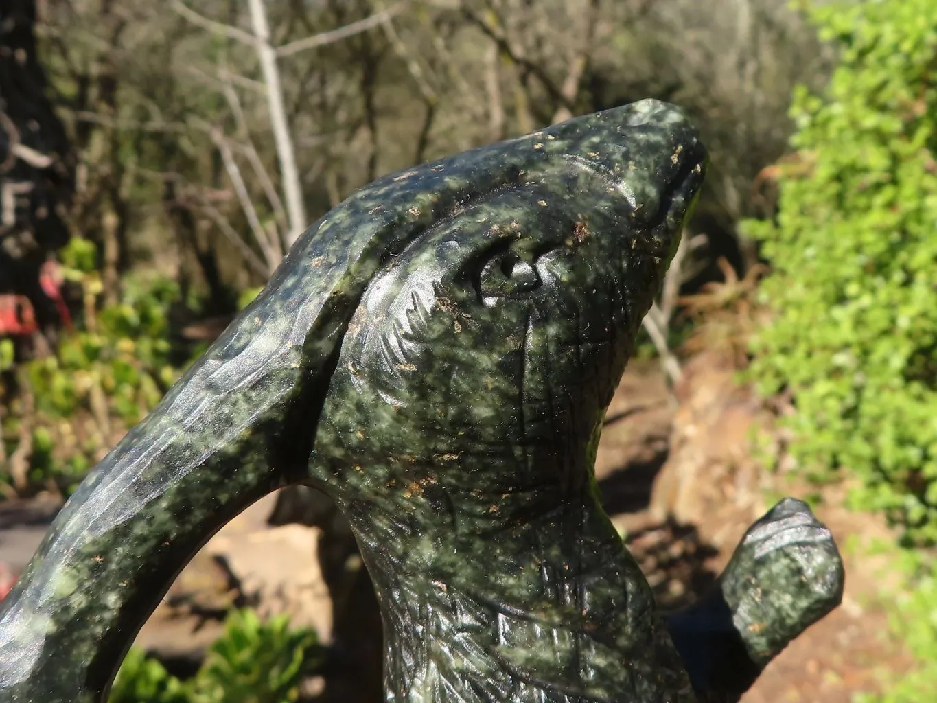 Polished Serpentine Dinosaur Carving x 1 From Zimbabwe