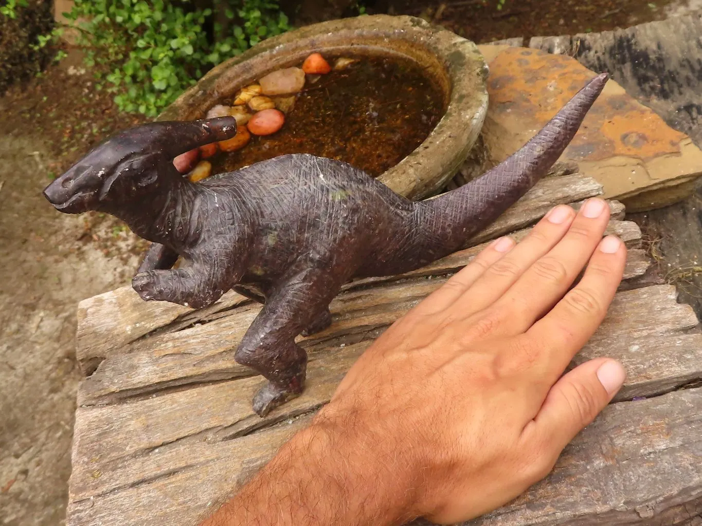 Polished Soap Stone Dinosaur Carving x 1 From Zimbabwe