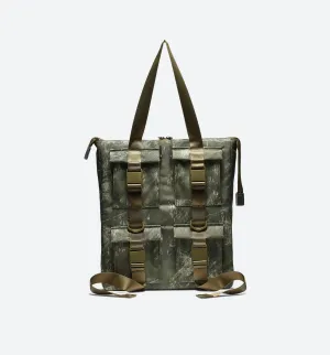 Printed Tote - Olive Canvas/Black