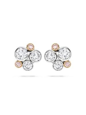 Raindance Pink Diamond Cluster Earrings