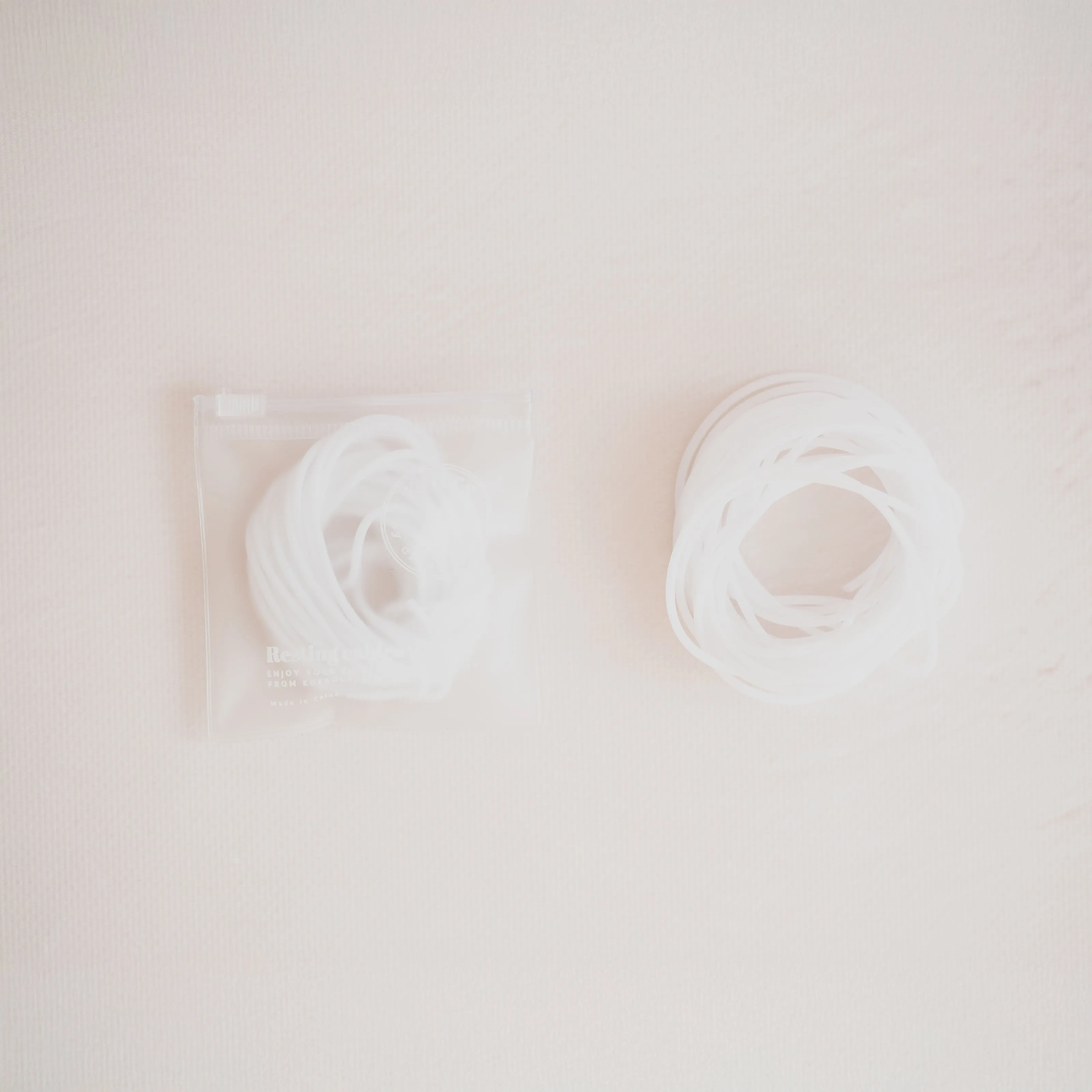 Resting cables in ziplock bags